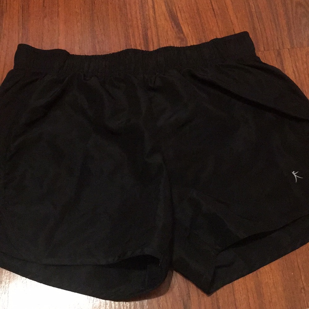 black athletic shorts